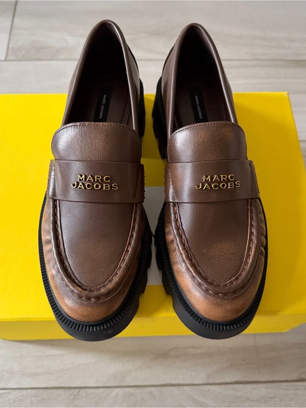 MARC JACOBS The Frankie Platform Loafer, Size 7US / 37EU